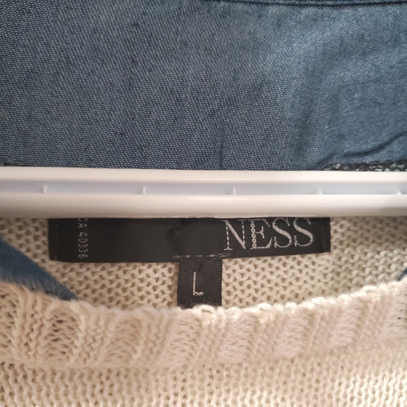 Ness - Cat sweater with denim cuffs - Size L - Picture 6 of 10